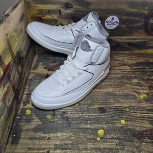 the Air Jordan 2 Retro "White Cement" Grey‎ sneakers Shoes DQ8562-100 6.5Y/WMS 8